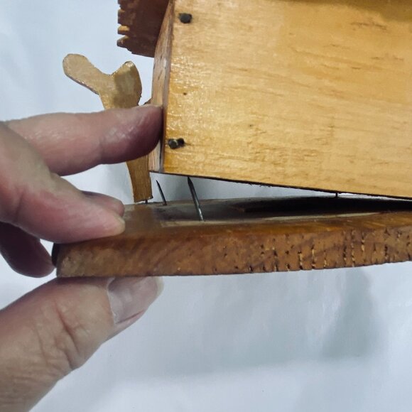 Vintage Hand Crafted Wood Art Tiki Coin Bank - Picture 7 of 10